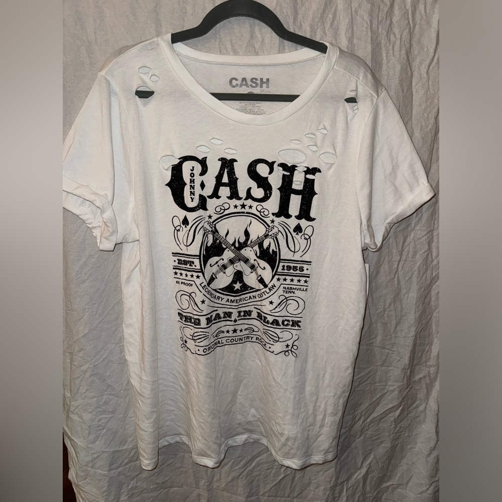Torrid Distressed T Shirt - L - White